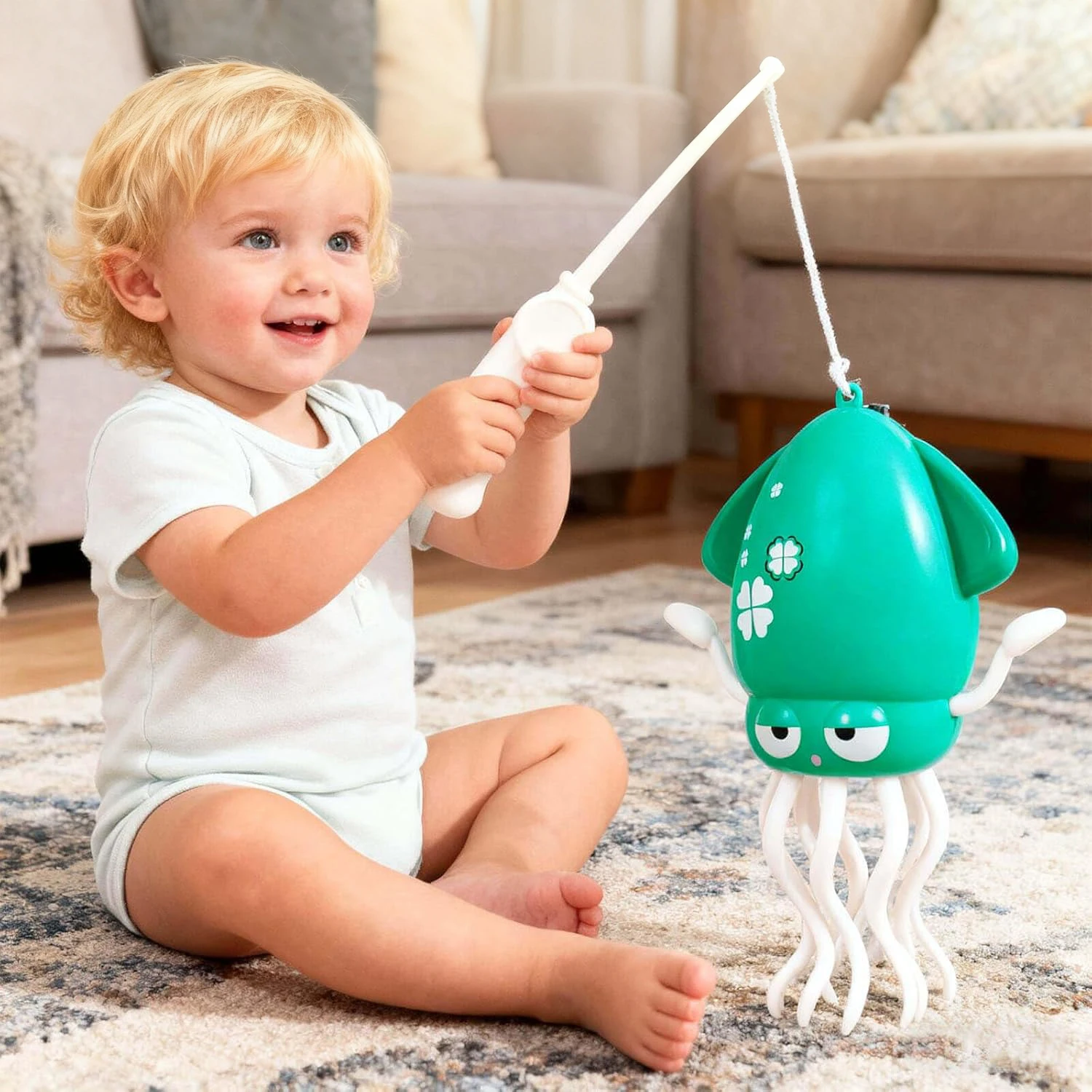 Calamar bailando eléctrico, luces para evitar automáticas, música, medusas para gatear, bailarina, electrónica, giro, alivio del estrés, juguete para niños, regalo