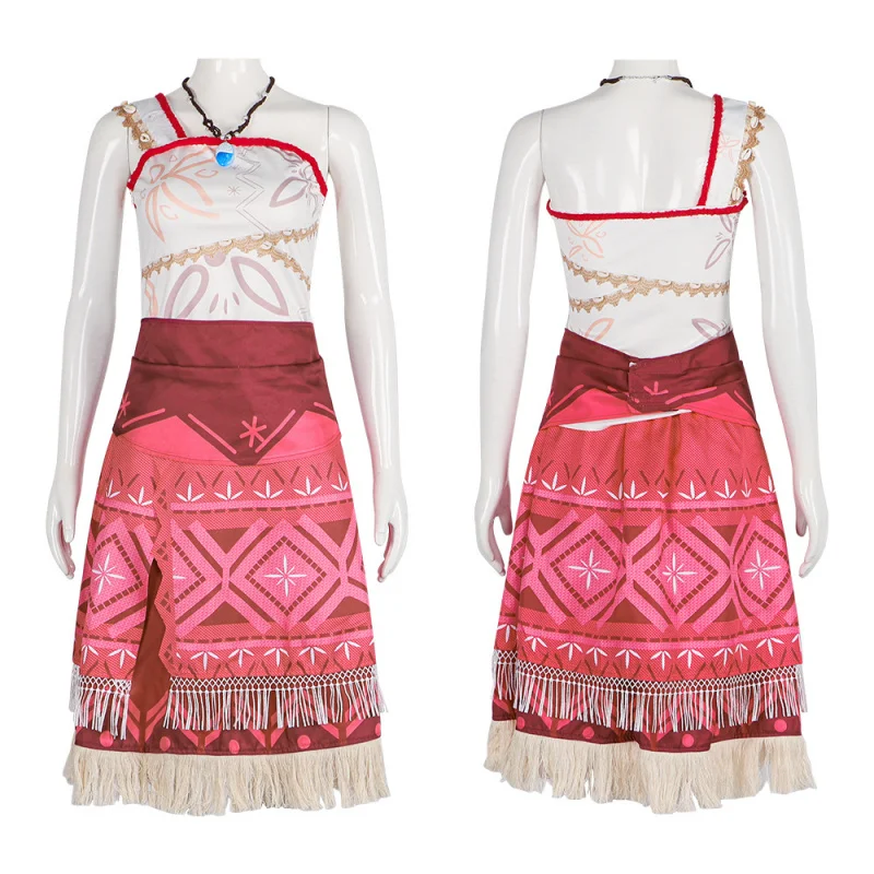 Принцесса Моана 2COS одежда Моана vaiana двумерный карнавальный костюм Хэллоуин одежда для выступлений Cosdfp