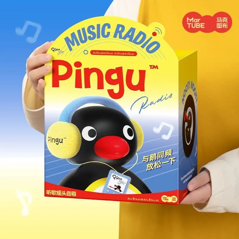 

Anime Martube New Pingu Shaking Penguin Bluetooth Speaker Toys Kawaii Pingu Figurines Cute Desktop Ornaments Girls Birthday Gift