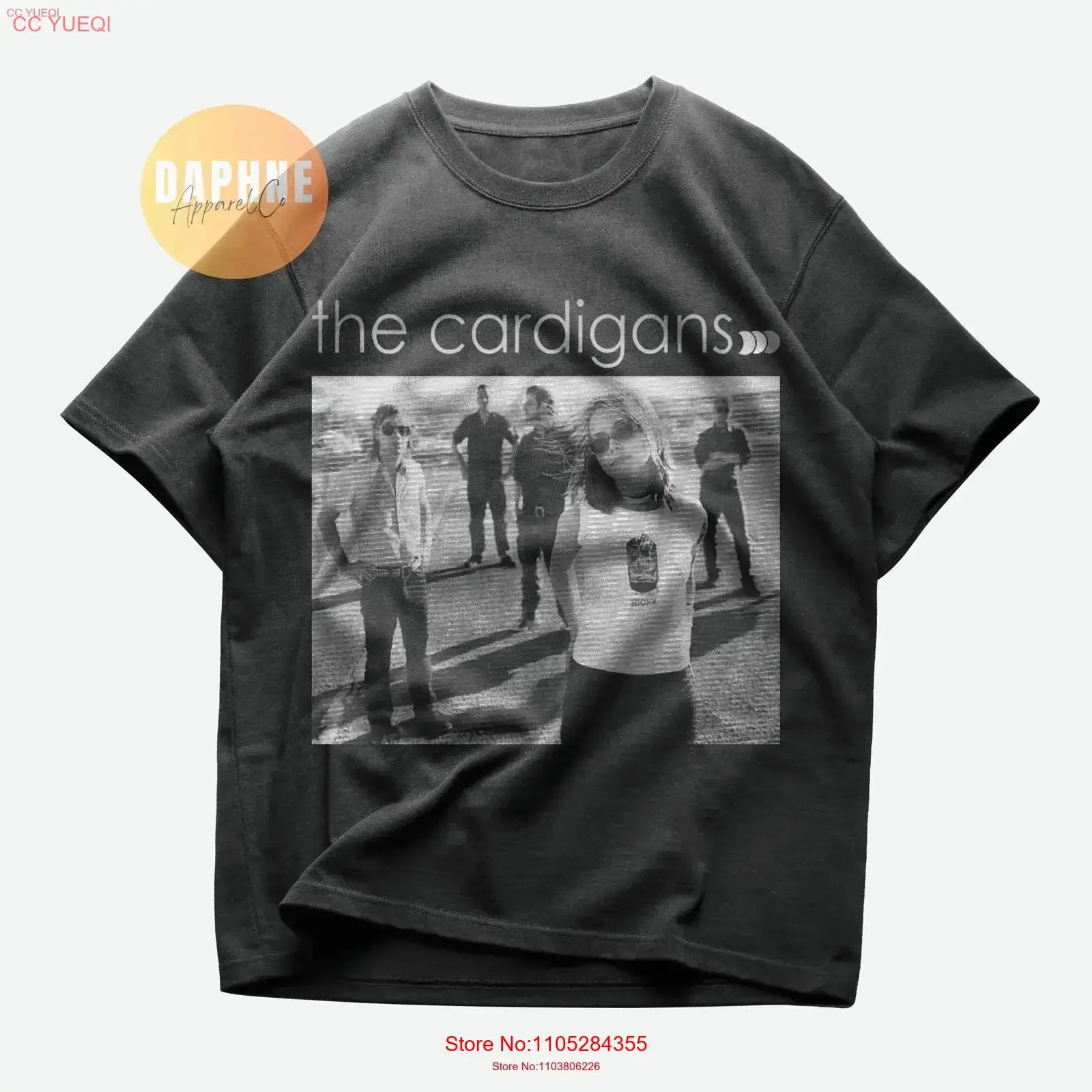 The Cardigans Hanging Around Album Cover T Shirt Nina Persson Lars Olof Peter Bengt Magnus A Camp Righteous Boy Paus vintage