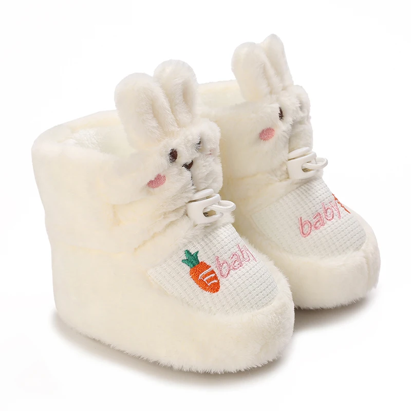 Infant Pre-Walker Shoes Baby Shoes 0-1Year Cute Plush Bunny Bear Winter Warm Soft Booties Footwear