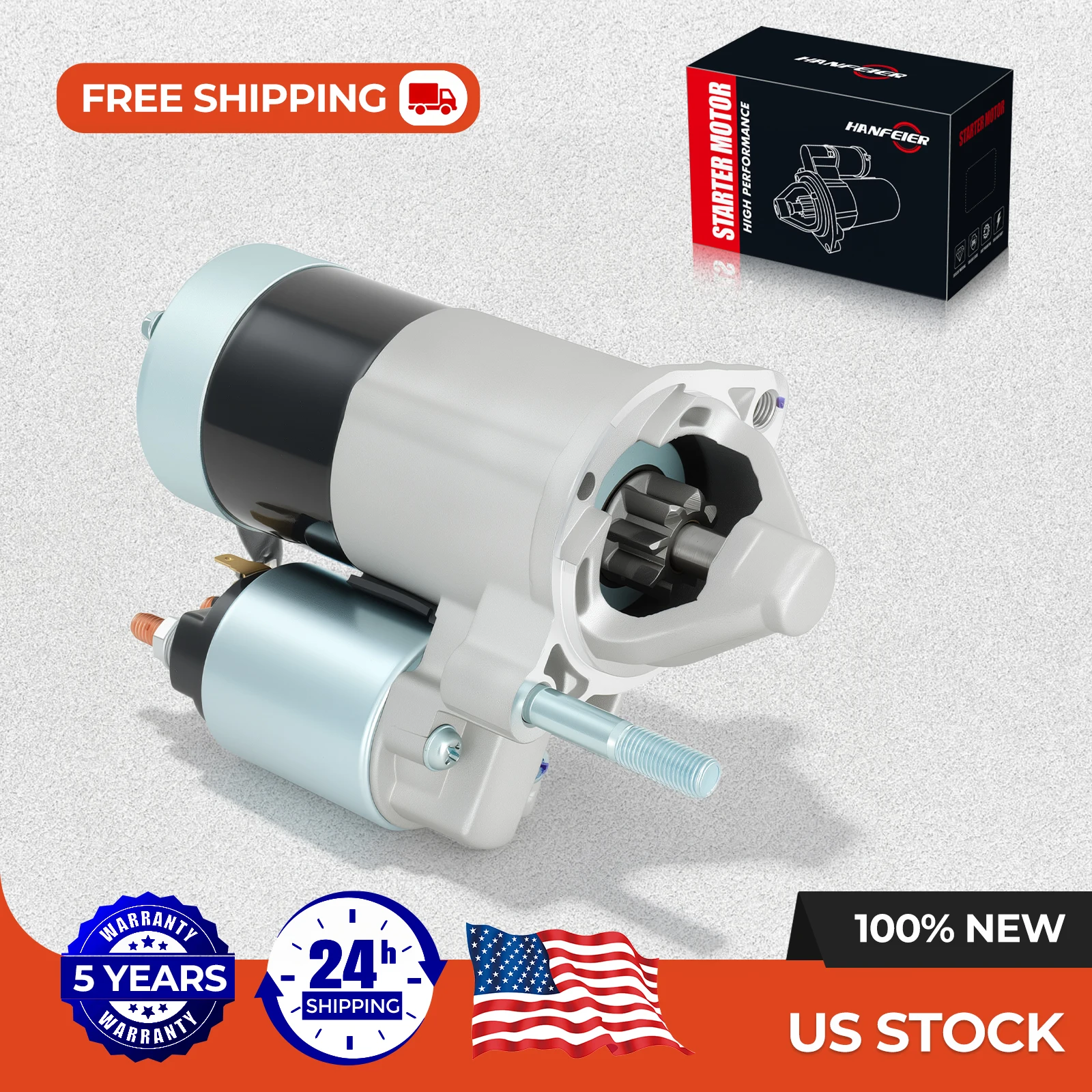 

New Starter for Hyundai Kia Sedona 3.5L 2002 2005 Santa FE 2002 03 04 05 17764