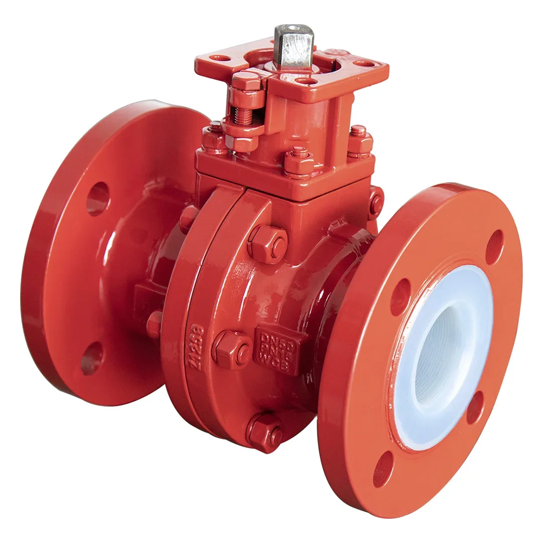 2025 Premium Products ZHTV DN15~300 Lined Ball Isolation Valve  NPS1/2~ 12 Petrochemical Flange Pneumatic Manual Operation Lined