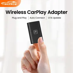 TIMEKNOW Wireless CarPlay Adapter For iPhone Car play Ai Box For Car OEM Wired CarPlay USB Dongle Android Auto Wireless Connect
