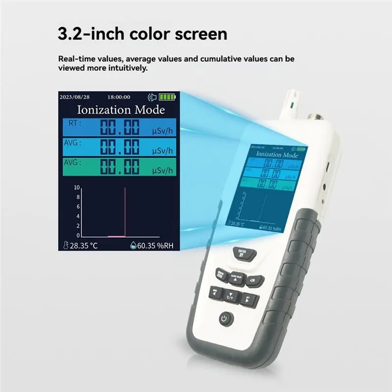 【FLASH DEAL】For Radioactive Dose Measurement Water Quality Pollution Detector Geiger Counter Nuclear Radiation Detector Detectio