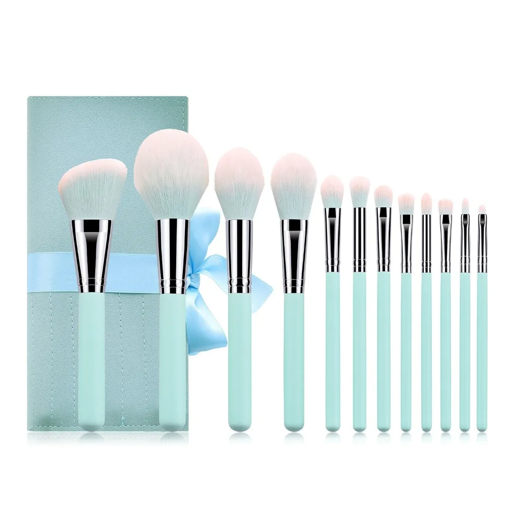12 pièces/ensemble pinceaux de maquillage professionnels fourrure douce fard à paupières poudre brosse ombre à paupières correcteur ensemble de pinceaux cosmétiques