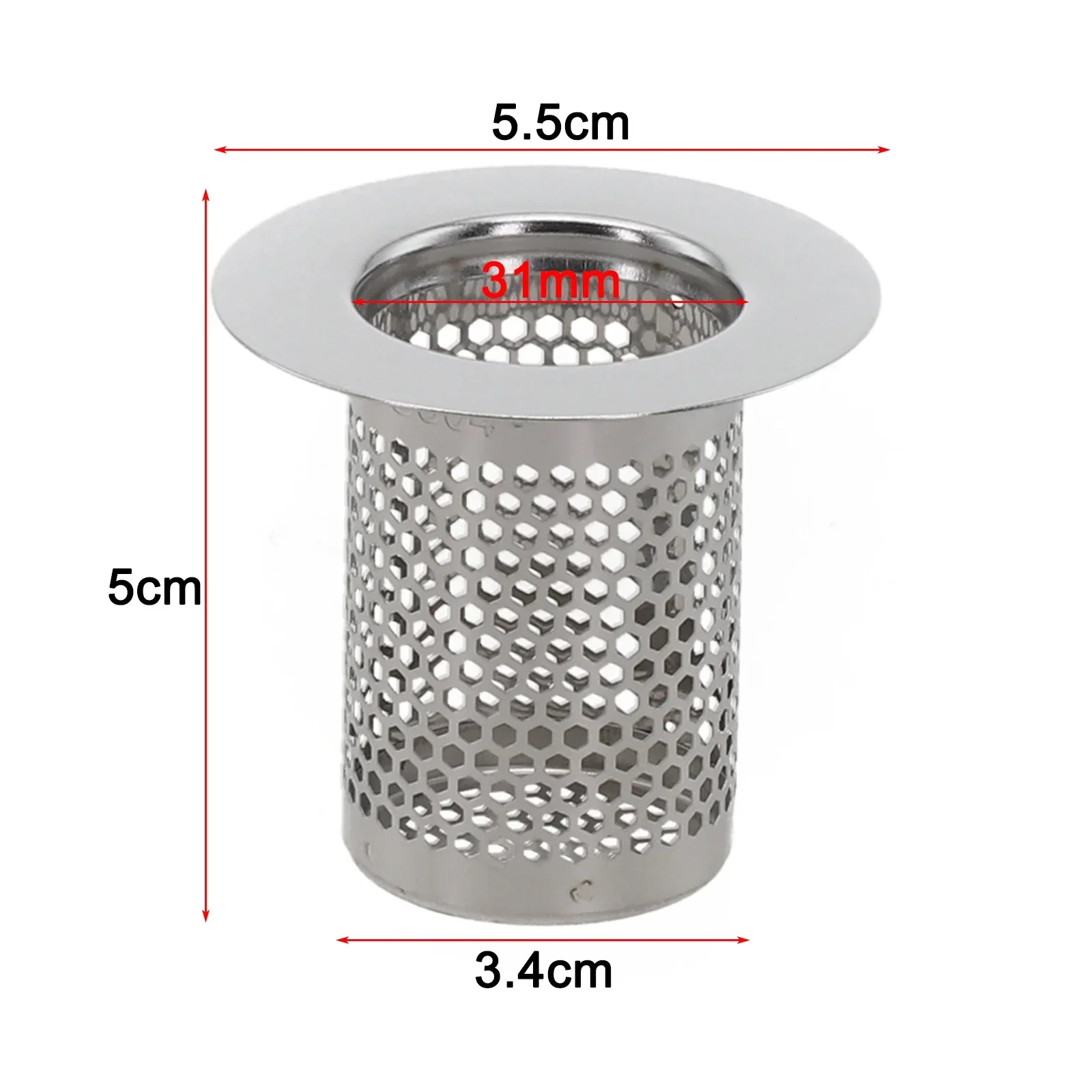 Nuovissimo filtro di scarico filtro per lavello raccoglitore per capelli sostituzione della cucina tappo in acciaio inossidabile argento resistente alla ruggine