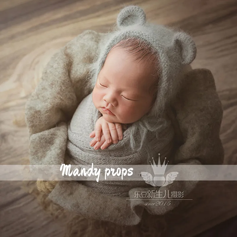 Newborn Merino blanket for basket cushion photography props,soft baby wrap photo props