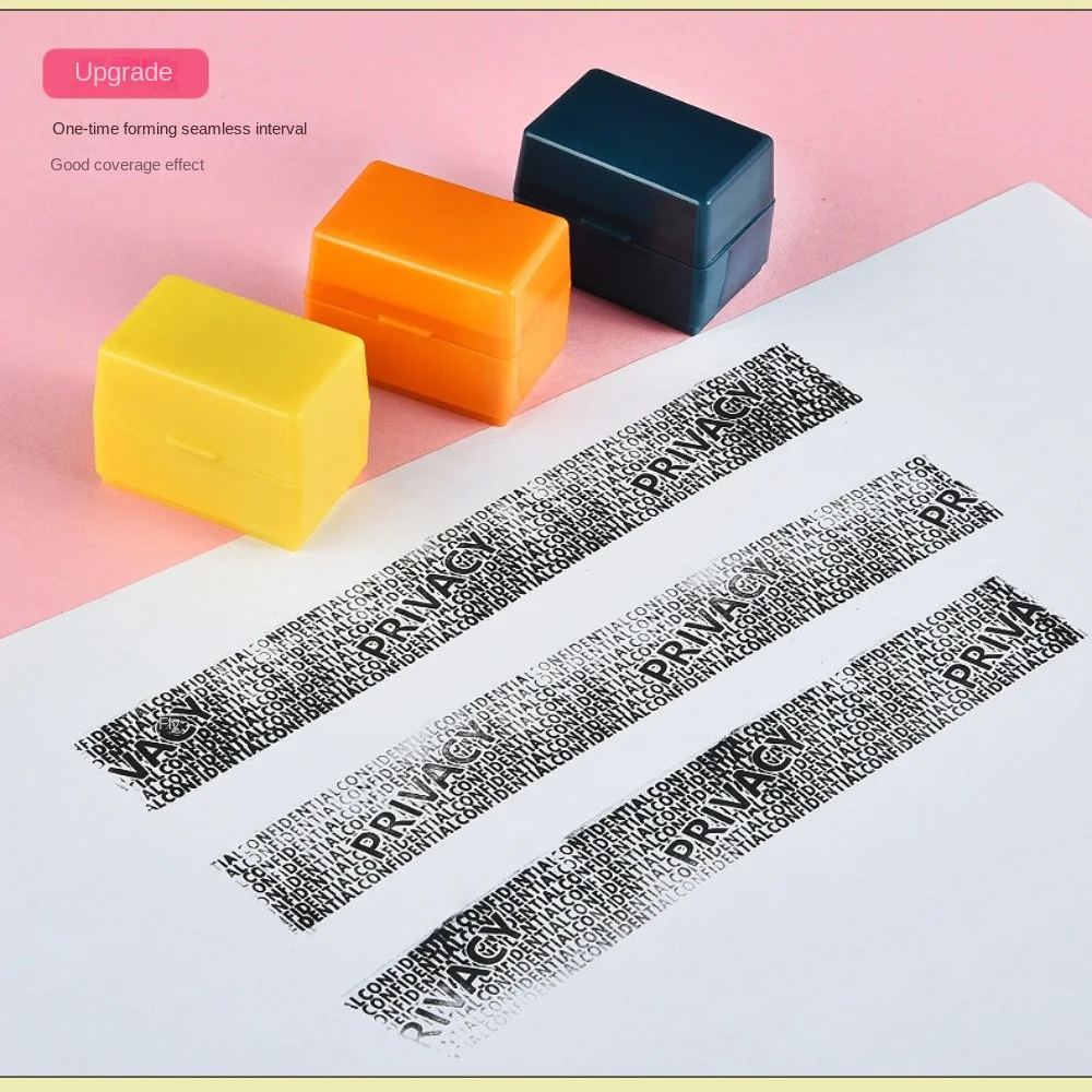 ABS Privacy Smear Confidentiality Stamp Confidentiality Theft Protection Roller Privacy Seal Colorful Cute