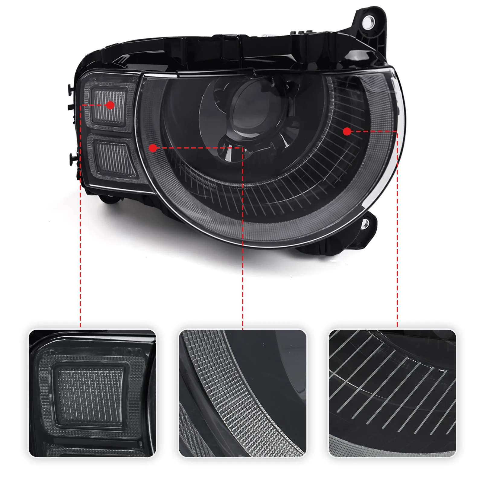 Modified Upgrade Headlight Assembly Fit for 2020-2022  DEFENDER OEM LED LED HEADLIGHT DRL  LR133098