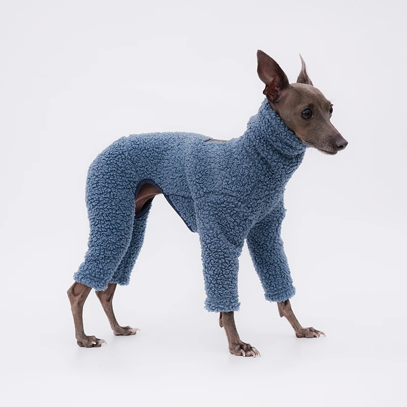 Greyhound Jacket Warm Whippet Clothes Four-legged Coat Super Thick Winter Reversible Fleece Winter Italian Greyhound Warm Jacket