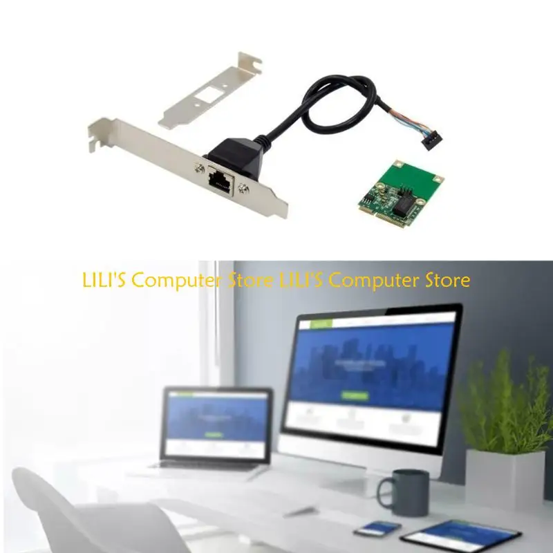 A52B Desktop Mini PCIe Gigabit Corded Networking Card I210AT RJ45 Networking Adapters 2.5Gbps