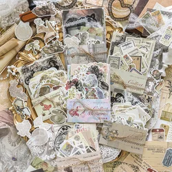 100pcs Vintage Scrapbooking Stickers Material Paper Combo Kit DIY Collage Junk Journal Decor Diary Materials Aesthetics Stickers