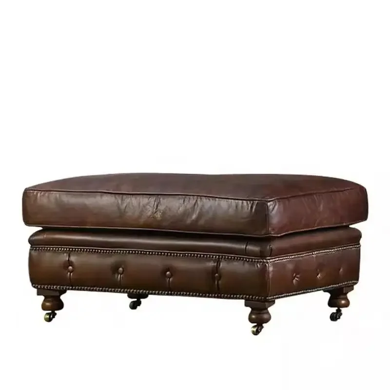 

retro rivet sofa stool, living room stool, cloakroom, fitting, bedside, leather light luxury shoe changing