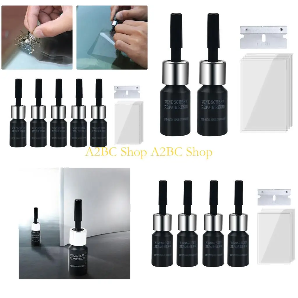 A2BC Professional Windshield Crack Rosin Set For Car Glass Scratch Repair