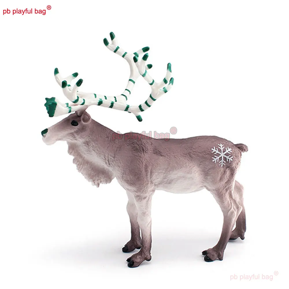 Modèle réaliste de faune forestière, renne de Noël solide, décoration et jouet éducatif pour enfants, figurine animale ZG443