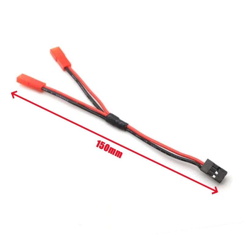 Y Cable 1 To 2 / 1 To 3 ESC Power Supply External Wiring JST Plug 20AWG For 1/10 RC Crawler Car TRX6 TRX4 Bronco