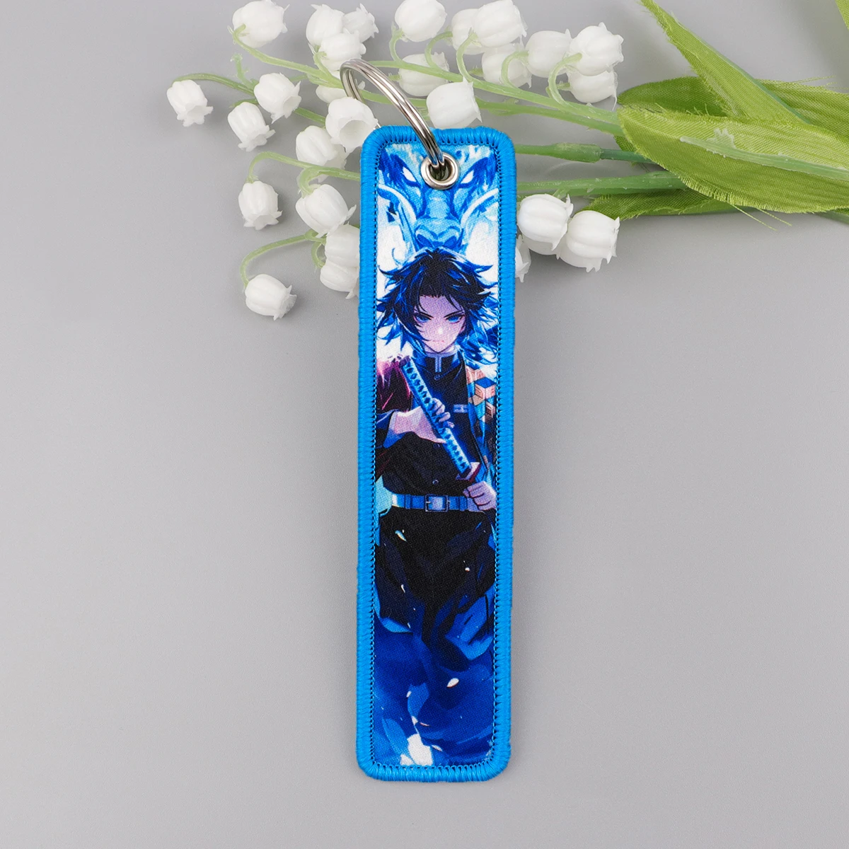 アニメゴースト刺繍キーフォブマンガキータグキーホルダーオートバイ車キーリングコスプレアクセサリーバッグ装飾ギフト