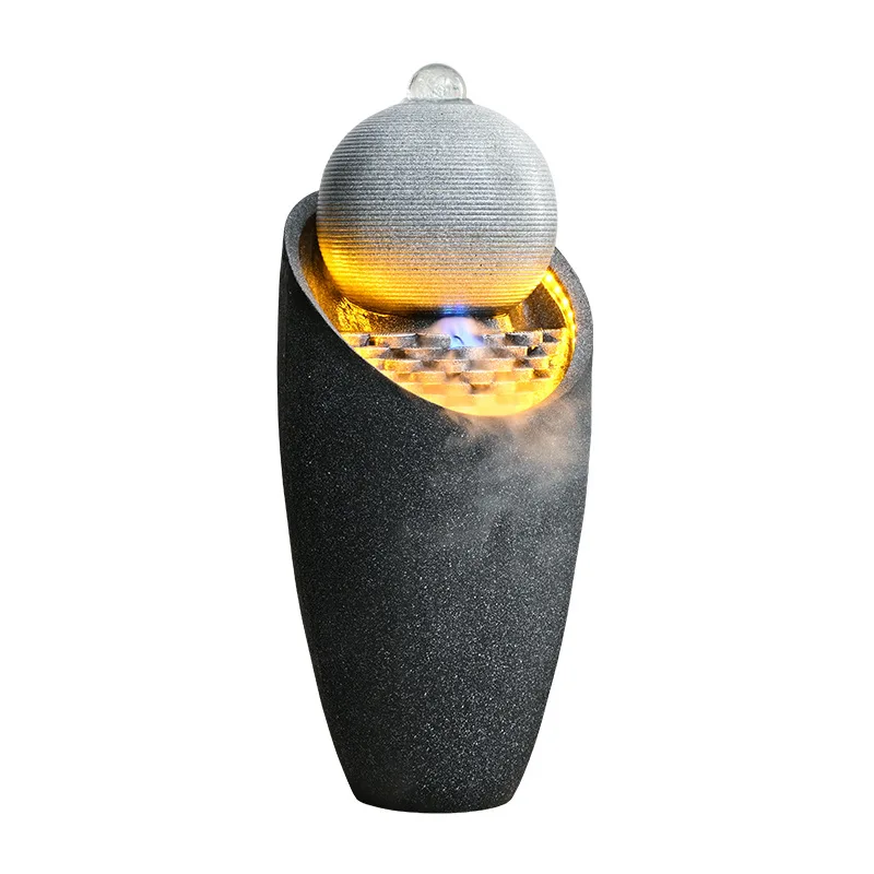 DSA new Chinese-style flowing water to generate wealth ornaments, office  desk to attract wealth decoration, courtyard fountain