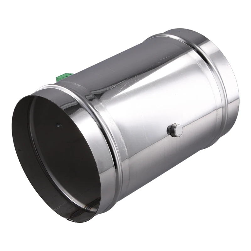 ABYN-125Mm Stainless Steel Electric Air Duct Damper Valve HVAC Air Ducting Motorized Air Damper AC220V Actuator Drive