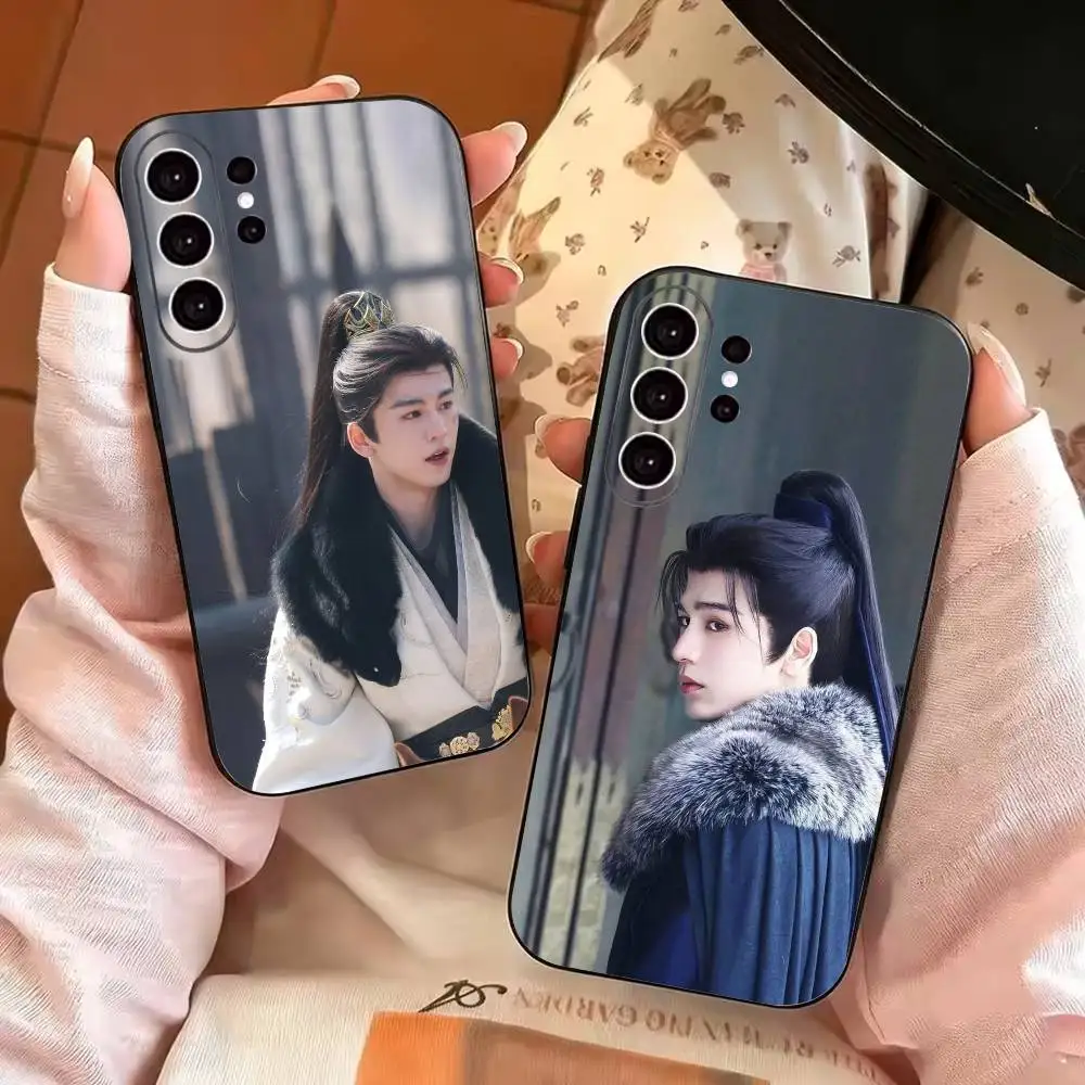 Linghe Z-ZHANG Ancient Costume Fans Phone Case For Samsung S25,S24,S21,S22,S23,S30,Ultra,S20,Plus,Fe,Soft Silicone Black Cover