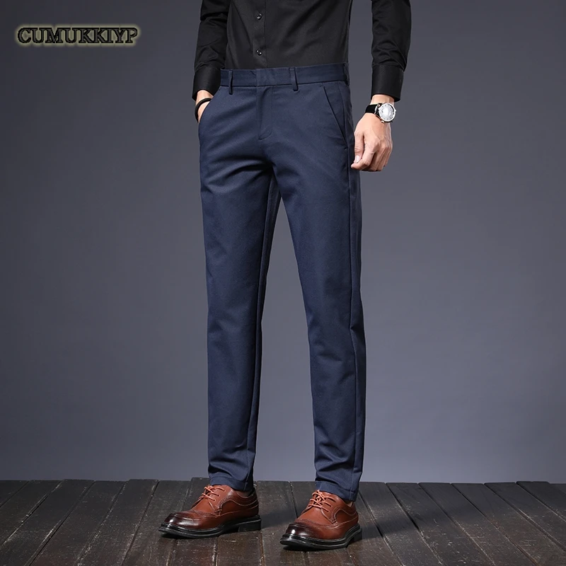 

CUMUKKIYP Stylish Men's Casual Pants for Autumn/Winter Fashion Business Trousers