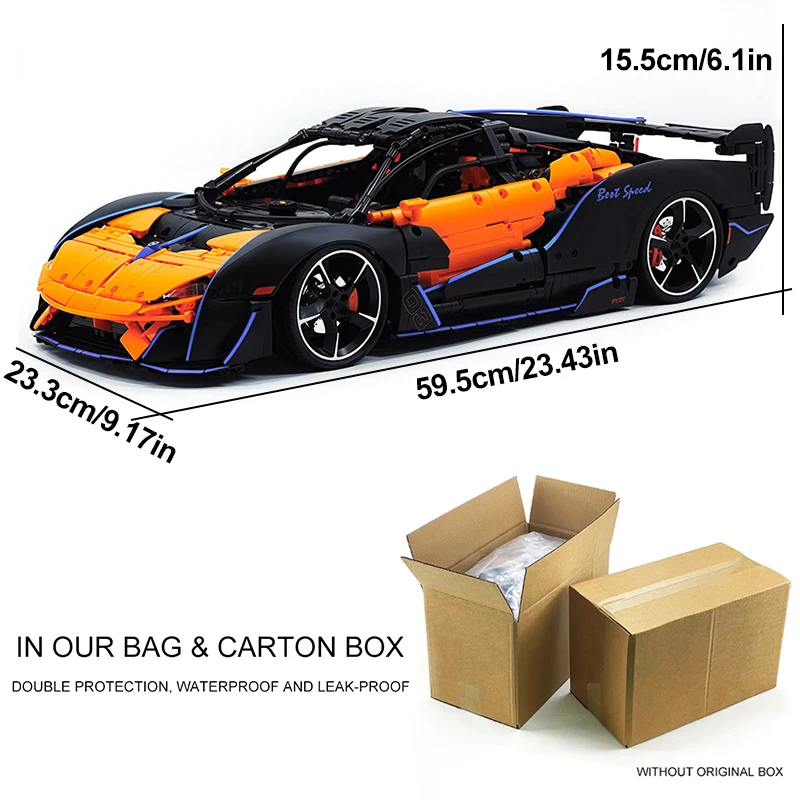 En STOCK Y18001 nouveau MOC technique RC blocs de construction de voiture de sport modèle briques de course assemblage jouets pour garçons coffret de cadeaux de noël