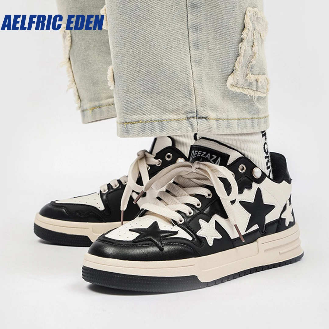 

StarryClimb Star Thick Bottom Skate Shoes 2023 Men Original Skateboard Shoes Sneakers Streetwear Hip Hop Skate Sneakers Shoes