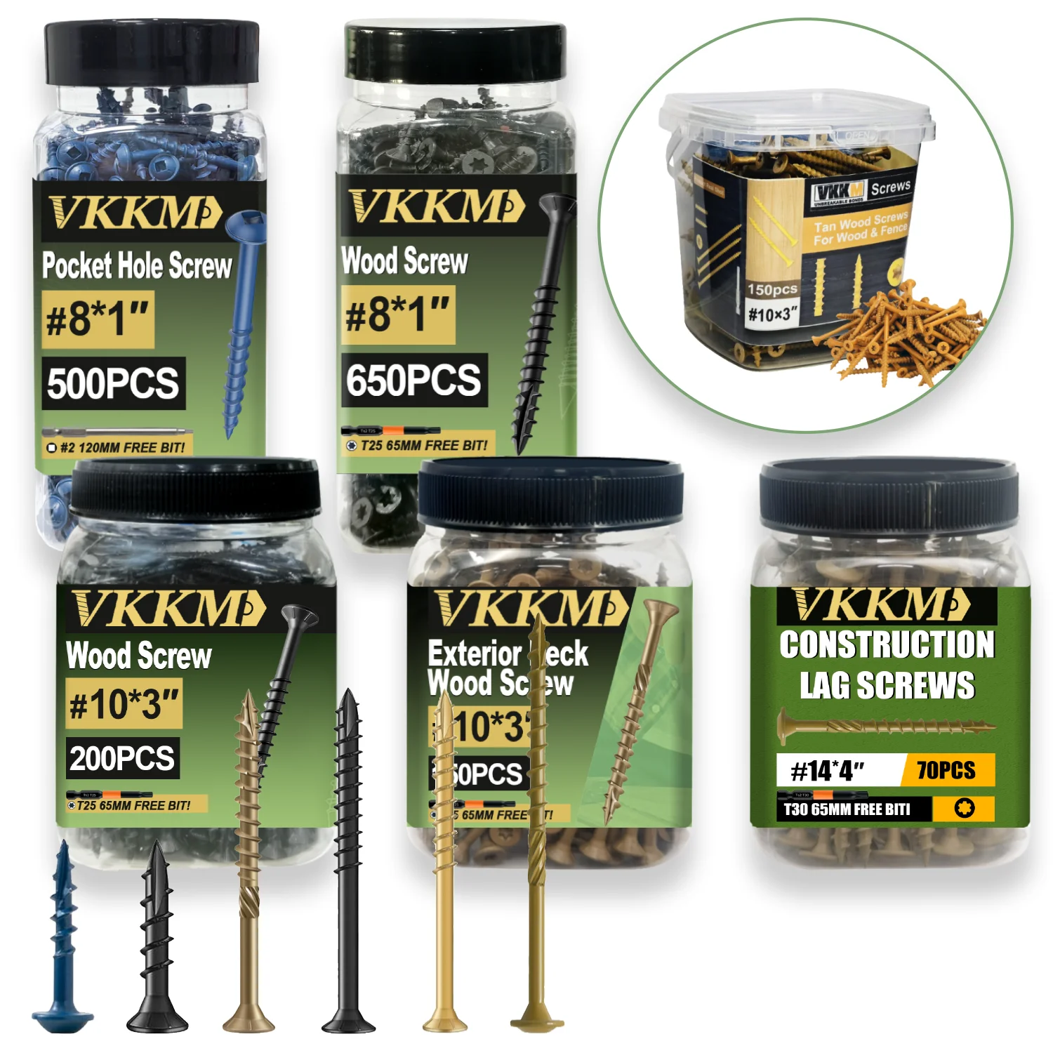 

ВККМ 70-650шт # Винты с карманными отверстиями 8x1,10x3, шурупы по дереву с шайбой с грубой резьбой, саморезы с квадратной/звездой