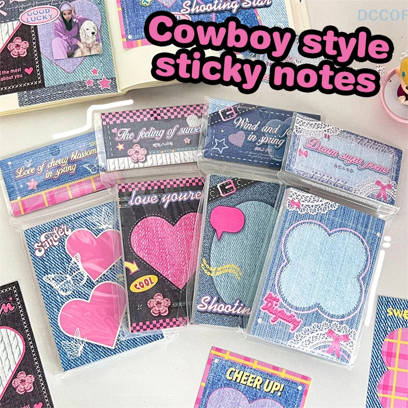 100 Sheets Cowboy Love Creative Cartoon Material Paper For Scrapbooking DIY Decorative Collage Journaling