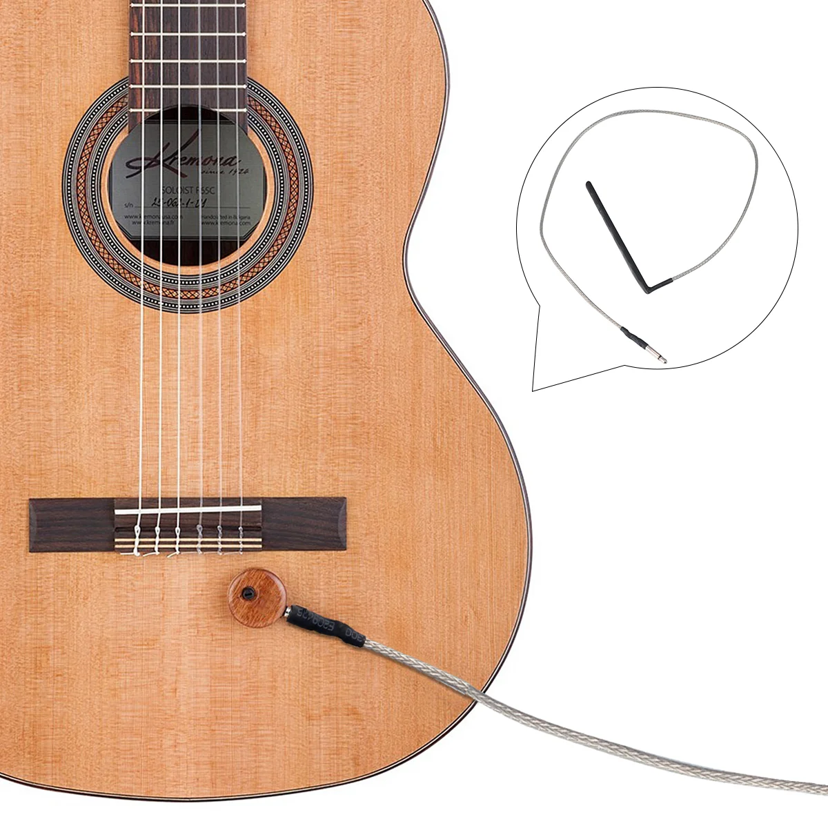 Folk Acoustic Guitar Pickup Stick Accessories Instrument Parts Piezo Musical Metal