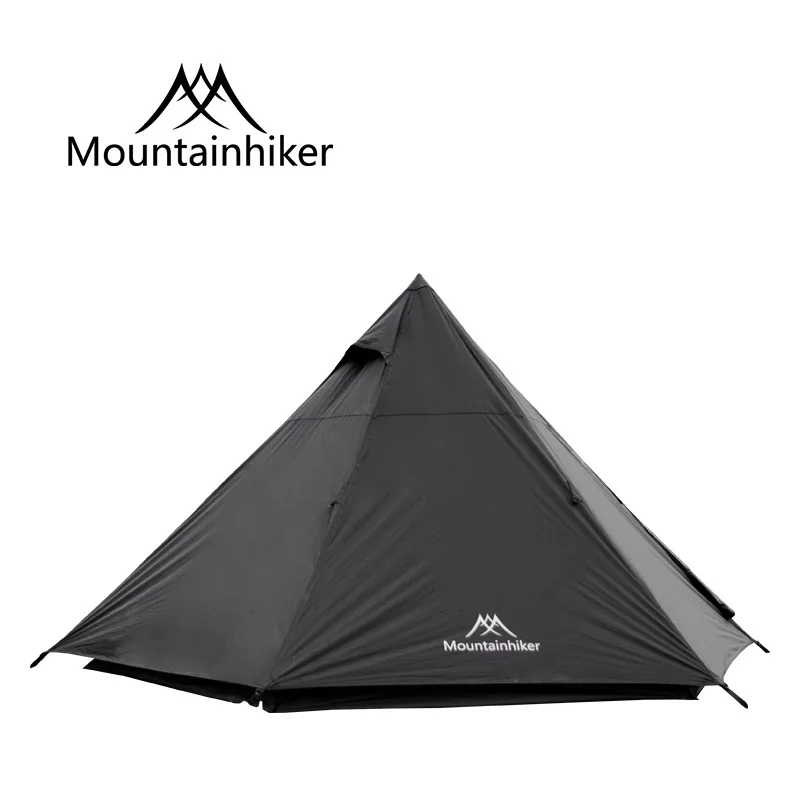 High Quality 3-4 Person Use Double Layer Pyramid Shape Waterproof Ultralight Camping Tent Large Gazebo Sun Shelter