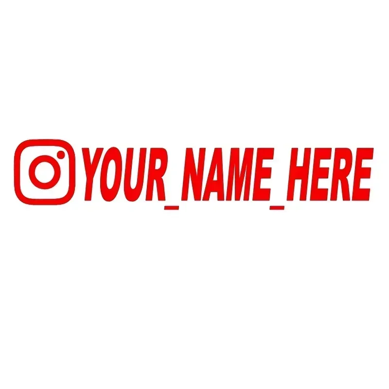 Custom Username Vinyl Decals Personalized Instagram Facebook Car Motorcycle Stickers