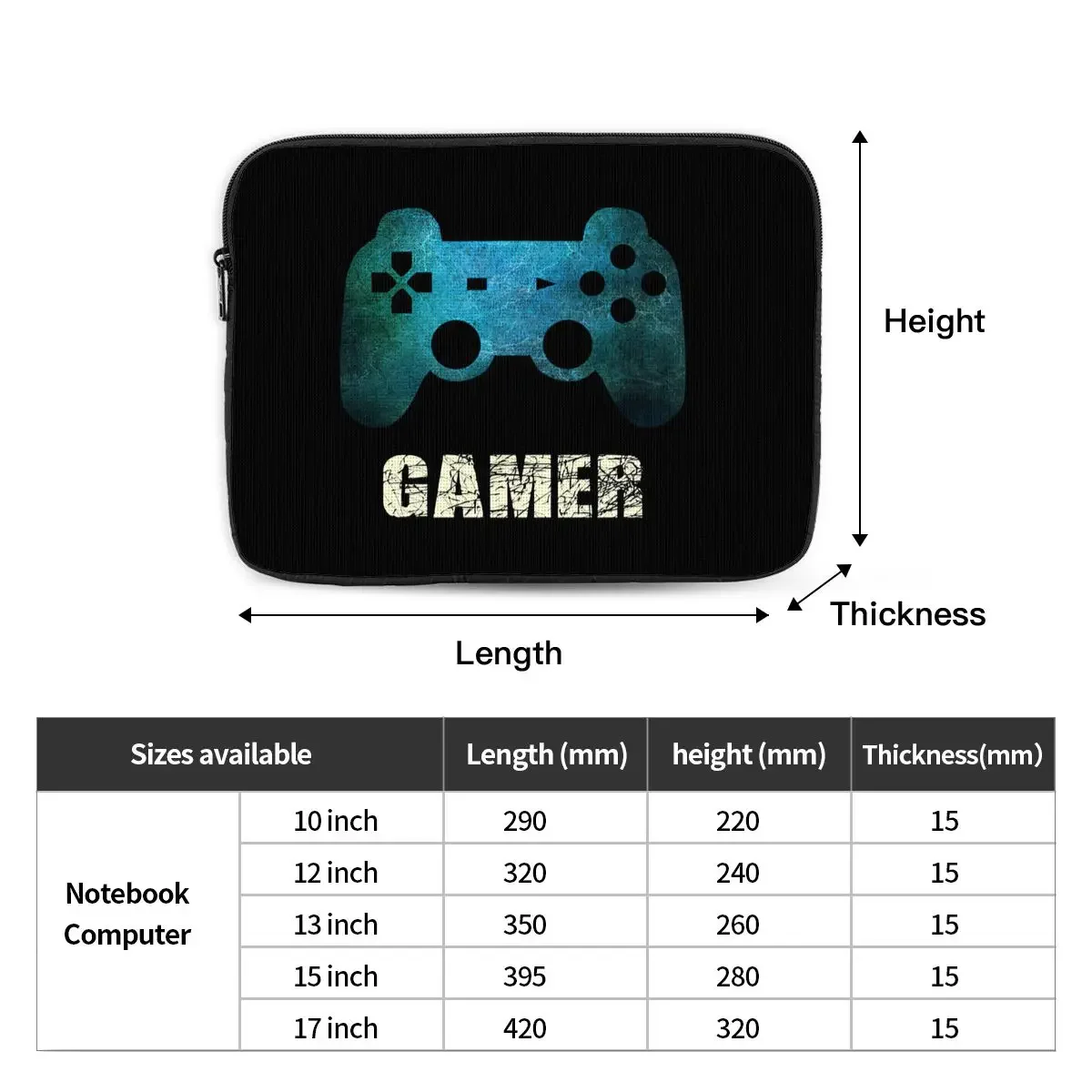 Gamer Vintage Retro Video Games Computer ipad Laptop Cover Case17 15 13 12 10 Inch Laptop Sleeve Bag Portable Cover Fundas Pouch