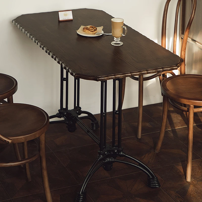 

Chinese dining table coffee French square round western restaurant commercial chair Internet celebrity shop medieval