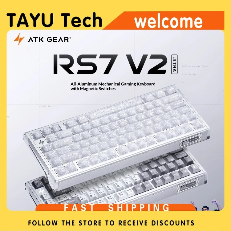 ATK RS7 V2 Hall Magnetic Switch Wired Custom Gaming Keyboard For Desktop PC Valorant Esports FPS Game Adjustable RT Trigger