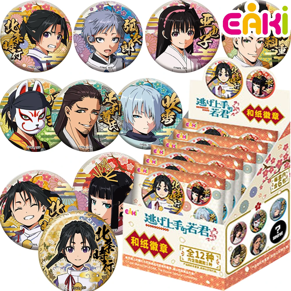 

Genuine Eaki The Elusive Samurai Brooch Japanese Anime Characters Creative Peripherals Bag Round Badge Accessories Fans Gifts
