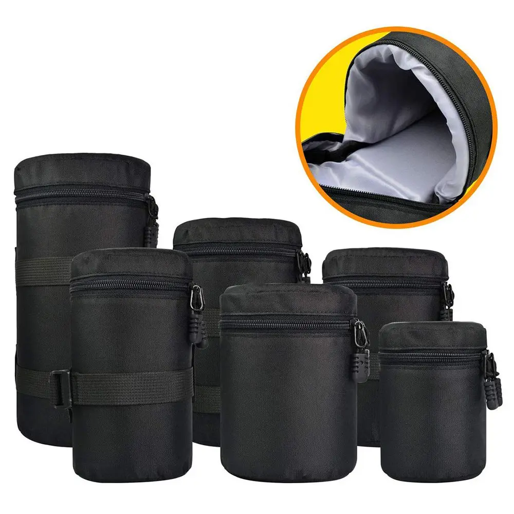 Deluxe Camera Lens Bag Waterproof Pouch for DSLR Nikon Canon Sony Olympus Case Soft Padded Camera Accessories