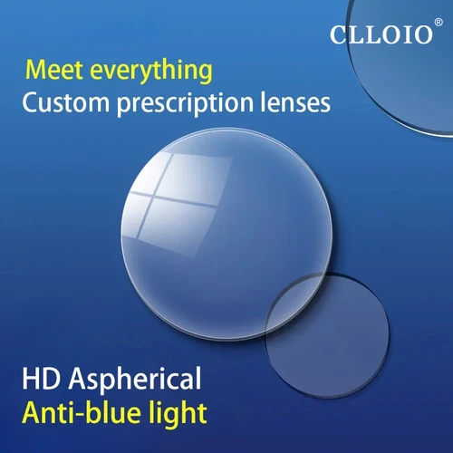 CLLOIO lentes graduadas profesionales personalizadas con bloqueo de luz azul CR-39 lentes ópticas asféricas de resina 1,56 1,61 1,67 1,74