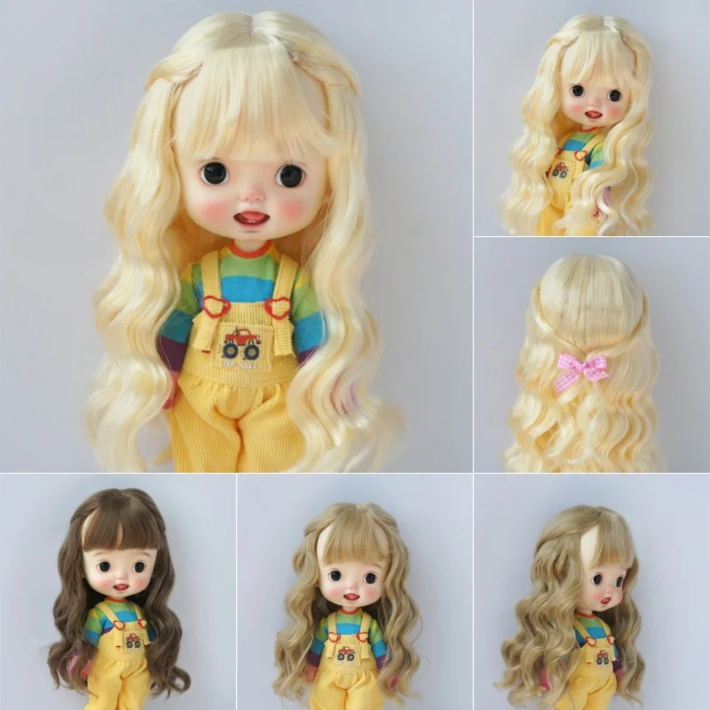 1/8 1/6 1/4 1/3 JD855 Lange Prinses Terug Gebonden Yaki Wave BJD pruik met top huid technics OB11 YOSD MSD SD DOD Blythe Haar
