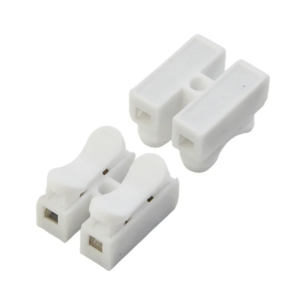 20 Pcs CH2 Spring Wire Connector Cable Clamp Terminal Block LED Light Strip Clip Replacement Parts Electrical Tape Cable Clamp