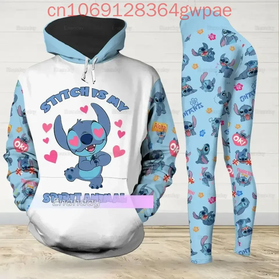 

Disney Mickey Minnie Cruise 3D Hoodie Leggings Women's Set Land Yoga Pants Sweatpants Fashion Casual Leggings Track Suit