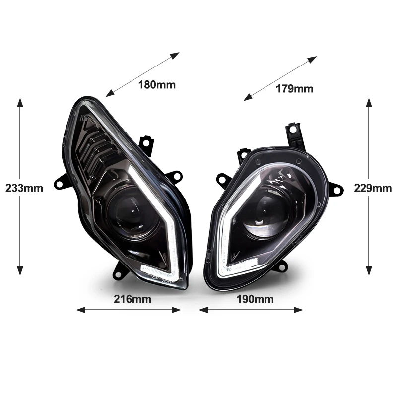 For B-M-W S1000RR 2015-2018 88W Motorcycle Light 12V E-mark Approved Full LED Headlight For Motorcycle