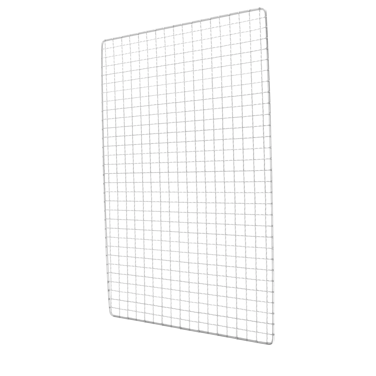 Cestino per barbecue quadrato in acciaio inossidabile, durevole, saldato fine, rete liscia, 26x44 cm, supporto per forno per cucina domestica, ristorante