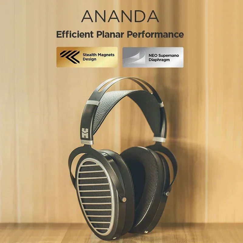 Hifiman Ananda Headphones V3 Stealth Magnet Earphones Open-Back Over-Ear Earbuds Full-Size Planar Magnetic Hifi Headset Gaming