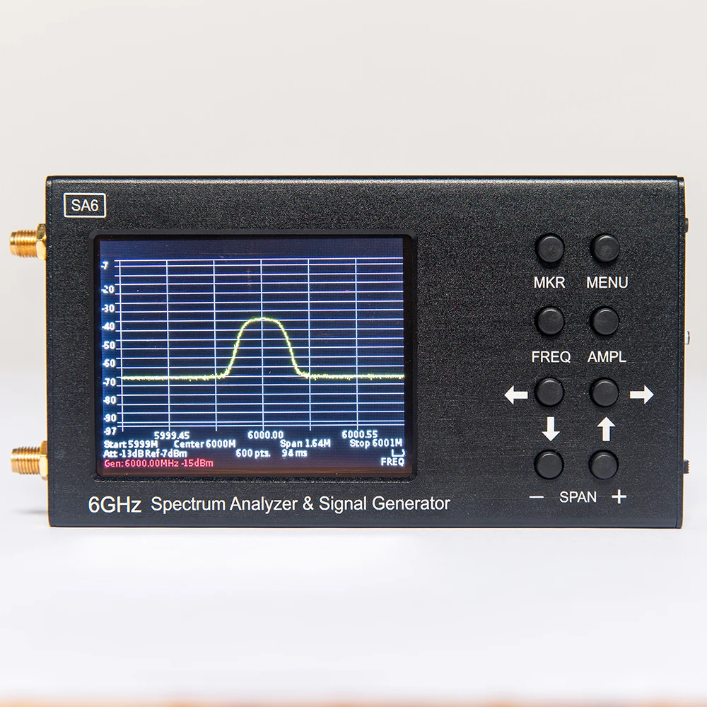 Nanovna SA6 Spectrum Analyzer Handheld Frequency Portable Analyzer 35-6200 MHz RF Input Signal Generator HT004A 100K-6Ghz 30dB