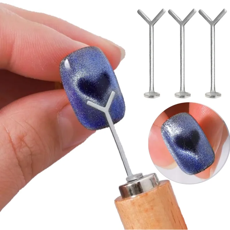 

Магнит «кошачий глаз» в форме сердца Y-образный набор магнитов для ногтей «кошачий глаз» Магнит с узором «любовь» Подходит для DIY Гель-полировки Магнитные инструменты