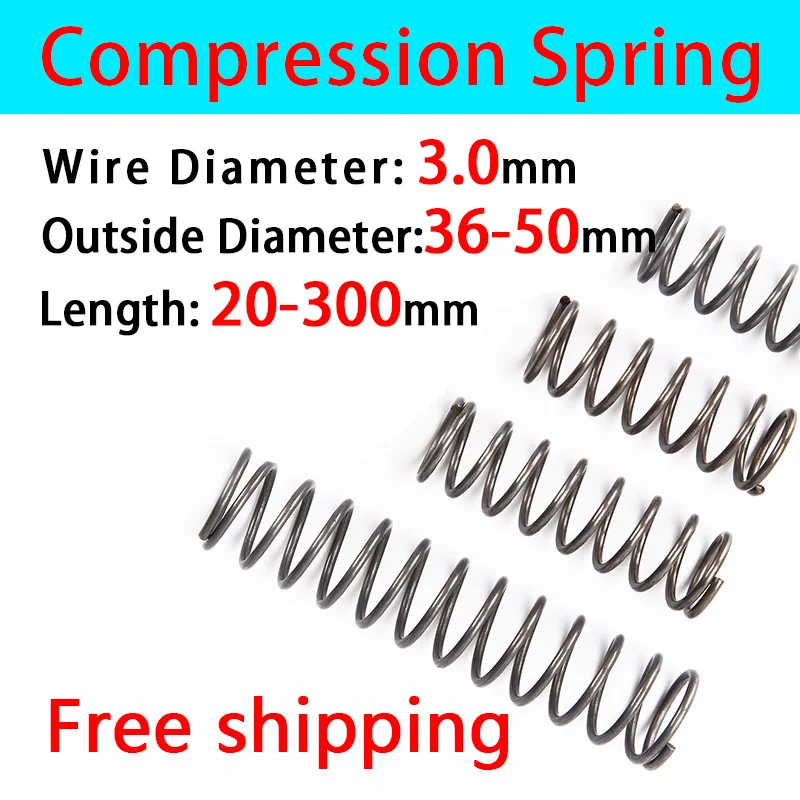 Compression spring Compression spring Steel wire diameter3.0mm, outer diameter 36mm-50mm, length 20-300mm Release spring