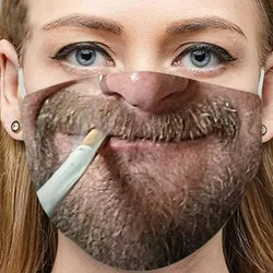 Halloween Funny Mask Unisex Funny Pattern Cotton Masks Breathable Washable Reusable Mask Face Cover Halloween Party Supplies