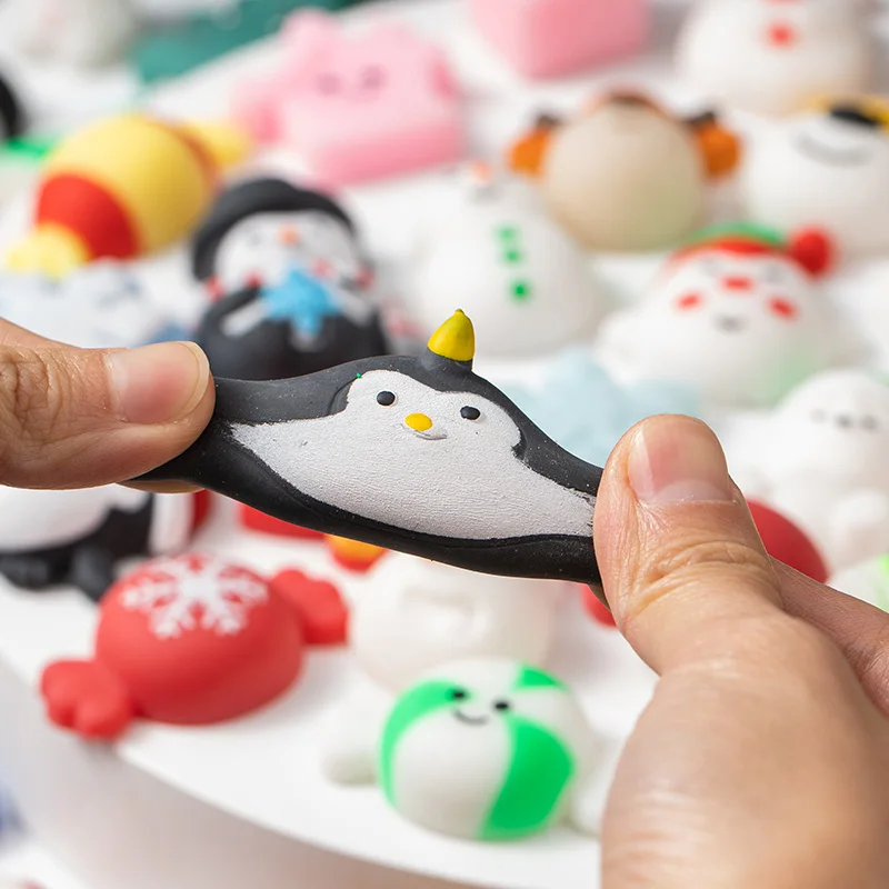 10/20/30 stücke Weihnachten Taba Squishy Spielzeug Mochi Squishy Stress Relief Sensorischen Zappeln Spielzeug Für Kind Squeeze Party favor Karneval Geschenk